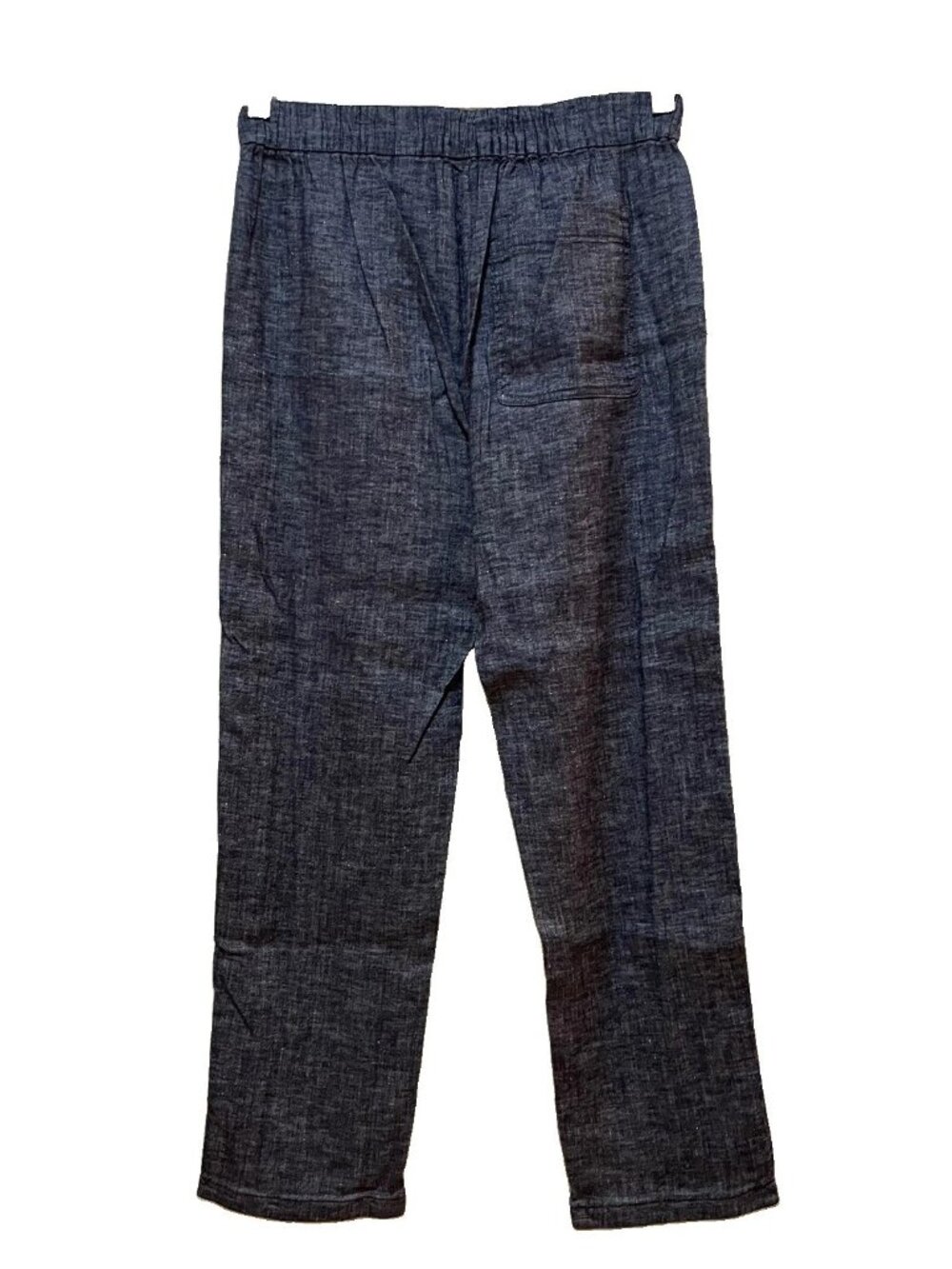 THEORY Blue/Gray Linen Blend Side Pockets Pullon Cropped Pants Sz 0
